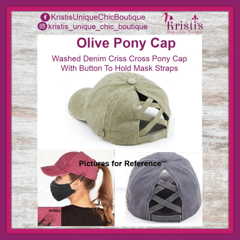 Olive Pony Cap